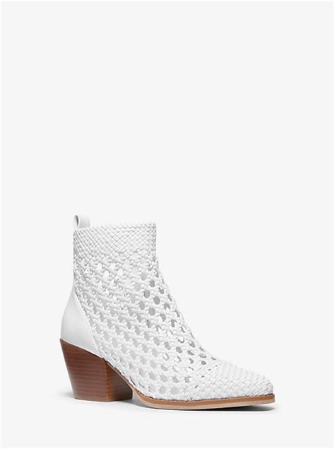 michael michael kors augustine woven ankle mid bootie|MICHAEL Michael Kors .